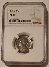 1955 Jefferson Nickel Proof PF67 NGC