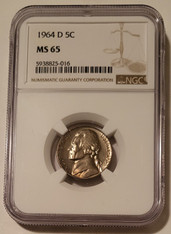 1964 D Jefferson Nickel MS65 NGC