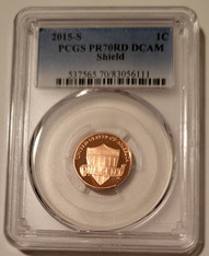 2015 S Lincoln Shield Cent Proof PR70 RED DCAM PCGS