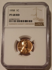 1958 Lincoln Wheat Cent Proof PF68 RED NGC