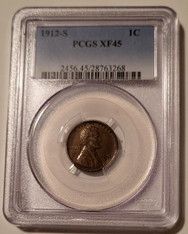 1912 S Lincoln Wheat Cent XF45 PCGS