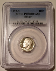1992 S Silver Roosevelt Dime Proof PR70 DCAM PCGS