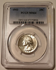 1953 Washington Quarter MS64 PCGS