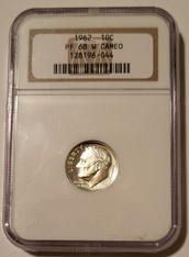 1962 Roosevelt Dime Proof PF68 W Cameo NGC
