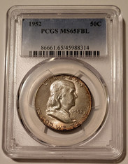 1952 Franklin Half Dollar MS65 FBL PCGS Toned