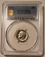 1970 Roosevelt Dime Reverse of 1968 Variety FS-901 MS62 PCGS