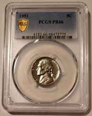1951 Jefferson Nickel Proof PR66 PCGS Low Mintage