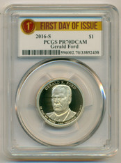 2016 S Gerald Ford Presidential Dollar PR70 DCAM PCGS FDI
