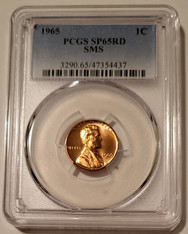 1965 Lincoln Memorial Cent SP65 RED PCGS