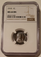 1910 Lincoln Wheat Cent MS64 BN NGC
