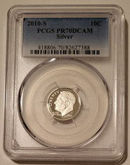 2010 S Silver Roosevelt Dime Proof PR70 DCAM PCGS