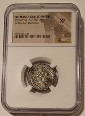 Romano-Gallic Empire Postumus AD 260-269 BI Double Denarius XF NGC