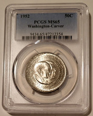 1952 Washington Carver Commemorative Silver Half Dollar MS65 PCGS rv Toning
