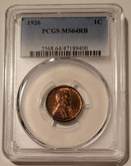 1926 Lincoln Wheat Cent MS64 RB PCGS