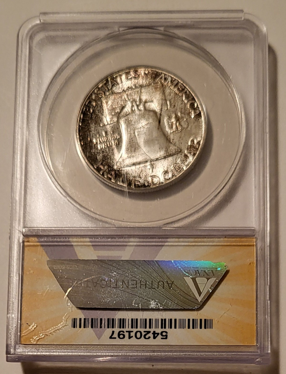 1955 Franklin Half Dollar \, image size:917x1200