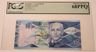 Barbados 2013 2 Dollars Bank Note Superb Gem New 68 PPQ PCGS Currency