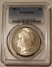 1881 S Morgan Silver Dollar MS62 PCGS