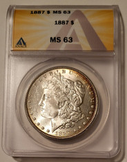 1887 Morgan Silver Dollar MS63 ANACS