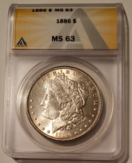 1886 Morgan Silver Dollar MS63 ANACS