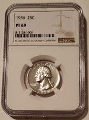 1956 Washington Quarter Proof PF69 NGC