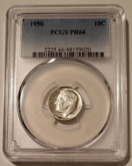 1950 Roosevelt Dime PR66 PCGS Toning Low Proof Mintage