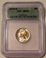 1944 D Jefferson Silver Nickel MS67 ICG