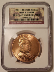 2011 Julia Grant First Spouse Bronze Medal U.S. Mint BU NGC