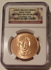 2009 Julia Tyler First Spouse Bronze Medal U.S. Mint BU NGC