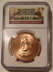 2009 Magaret Taylor First Spouse Bronze Medal U.S. Mint BU NGC
