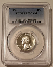 1963 Washington Quarter Proof PR68 Cameo PCGS