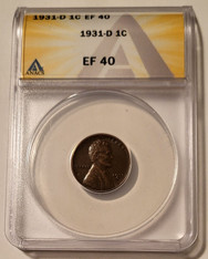 1931 D Lincoln Wheat Cent XF40 ANACS