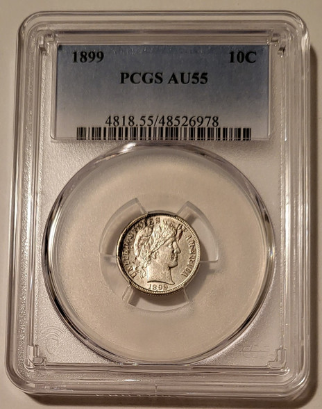 1899 Barber dime silver coin pcgs