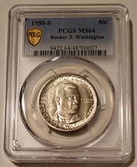 1950 s Booker T Washington silver half dollar PCGS