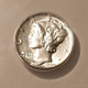 1942 Mercury dime winged liberty silver coin au58 anacs