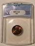 1920 lincoln cent penny ms64 rb anacs