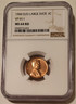 1960 d-d Lincoln memorial cent vp-011 ms64 red ngc a