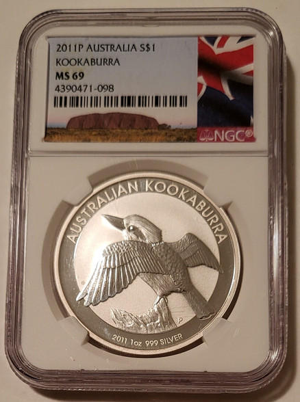 australia-2011-p-1-oz-silver-dollar-kookaburra-ms69-ngc-flag-a