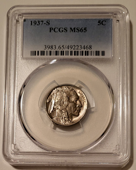 1937-s-buffalo-nickel-ms65-pcgs-lt-a