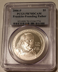 2006-p-ben-franklin-founding-father-commemorative-silver-dollar-pr70-dcam-pcgs-a