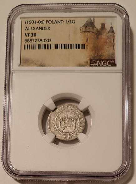 poland-alexander-1501-6-silver-half-groschen-vf30-ngc-a