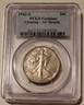 1942 s walking liberty half dollar genuine au details pcgs toned a