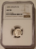 straits settlements victoria 1895 silver 5 cents au58 ngc a