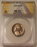 1941 d Jefferson nickel ms65 5.5 steps anacs toned a