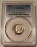 1952 Roosevelt silver dime ms64 pcgs a