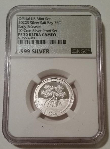 2020 s silver Salt River Bay np quarter proof pf70 uc ngc er a
