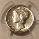 1942 Mercury silver dime au58 pcgs gsh c