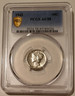 1942 Mercury silver dime au58 pcgs gsh a