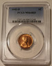 1942 d Lincoln wheat cent ms64 red pcgs a