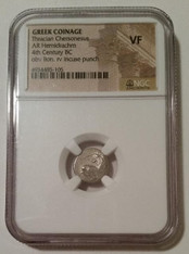 Ancient Greek Thracian silver hemidrachm vf ngc a