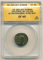Roman Empire Gallienus AD 253-268 AE Antoninianus EF45 ANACS